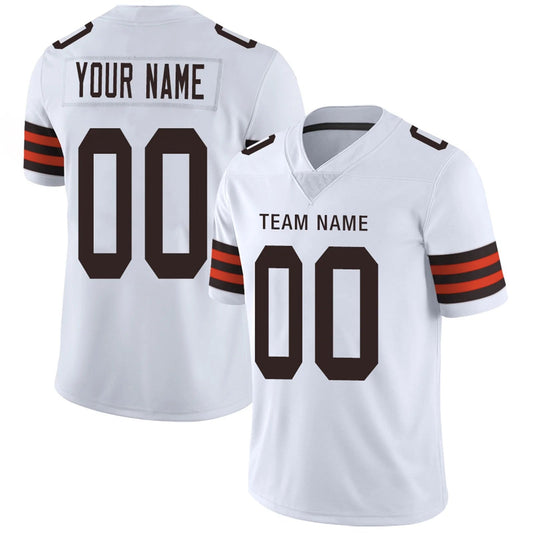 Custom C.Browns White Personalized Design Football Jerseys