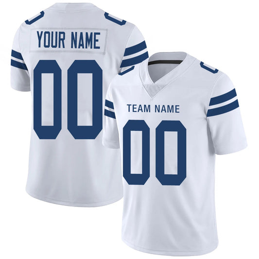 Custom IN.Colts White Personalized Design Football Jerseys