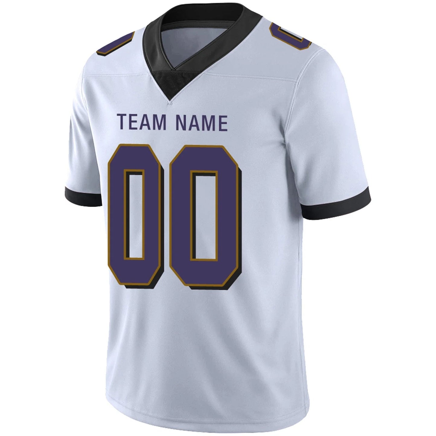 Custom B.Ravens White Personalized Design Football Jerseys