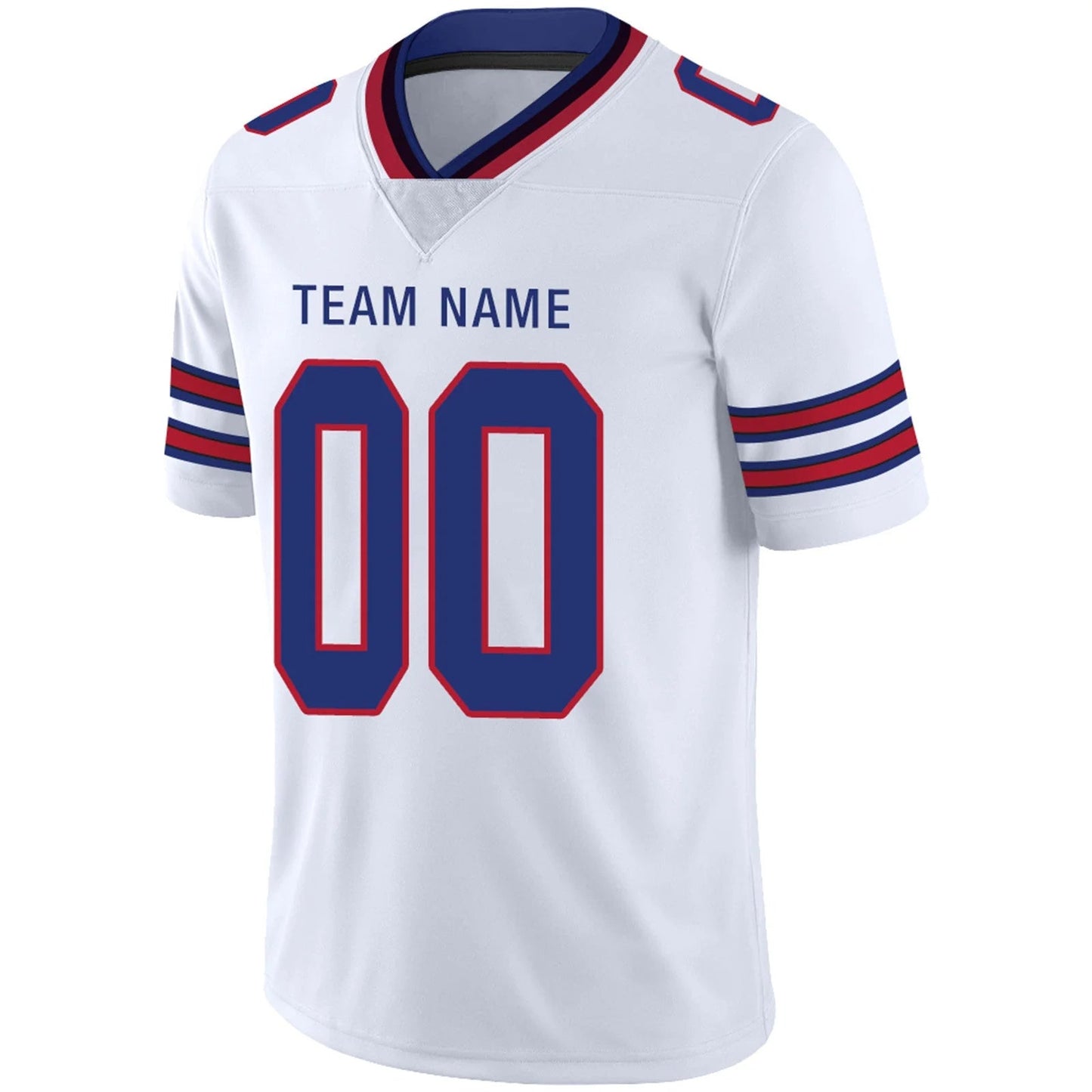 Custom B.Bills White Personalized Design Football Jerseys