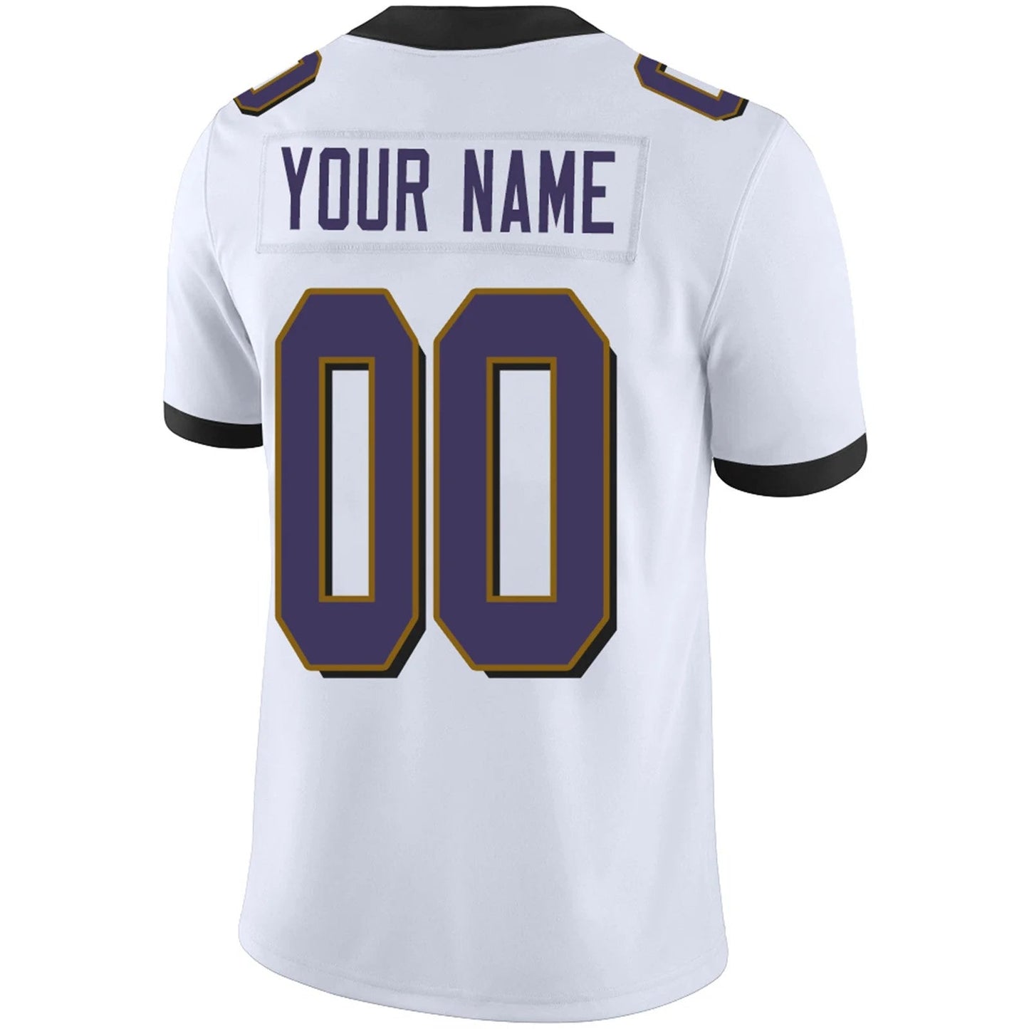 Custom B.Ravens White Personalized Design Football Jerseys