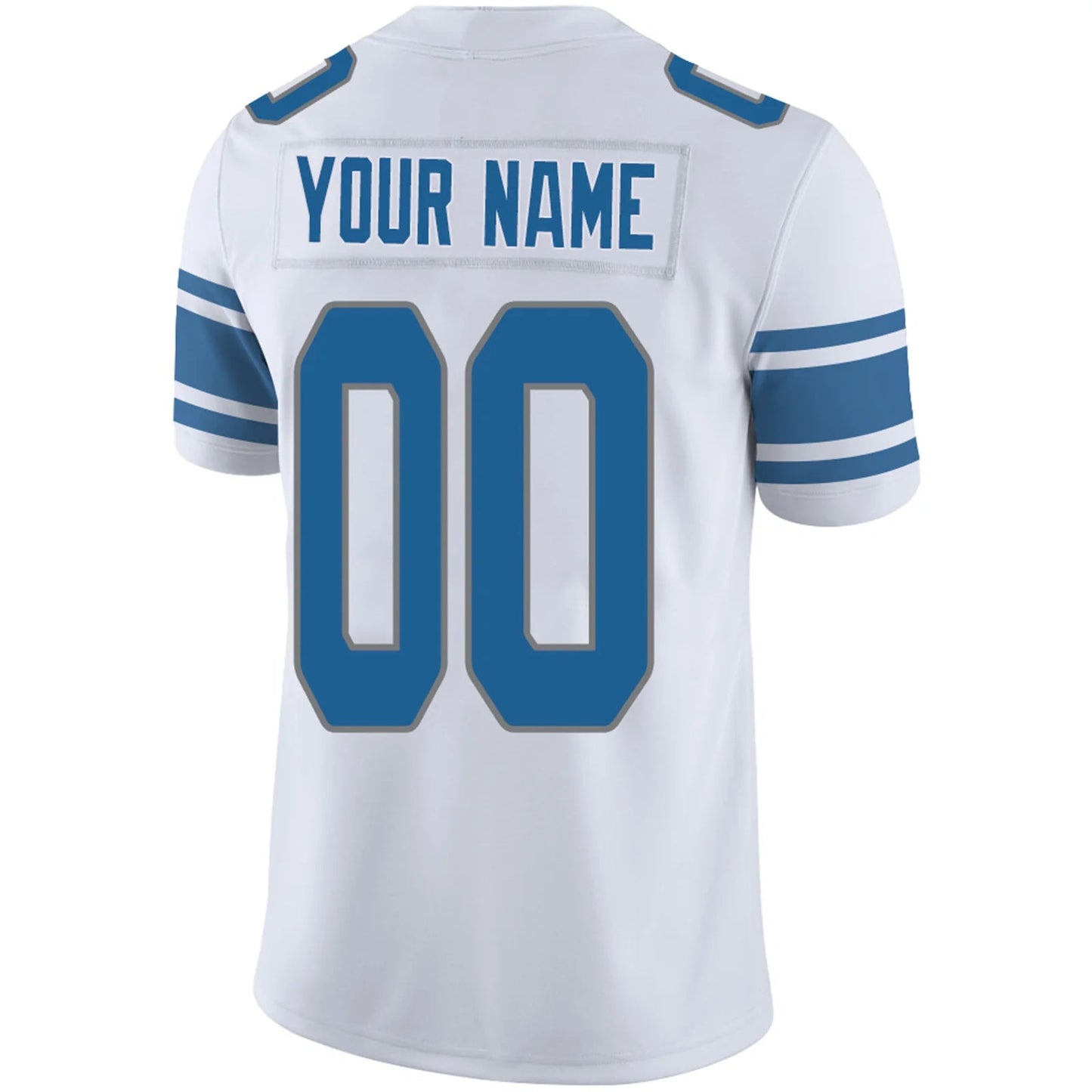 Custom D.Lions White Personalized Design Football Jerseys