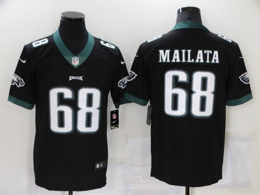 Men's Philadelphia Eagles Jordan Mailata #68 Black Game jersey