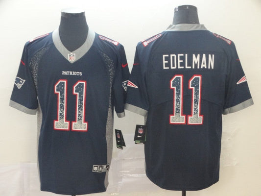 Men's New England Patriots Julian Edelman #11 Navy Player Game jersey