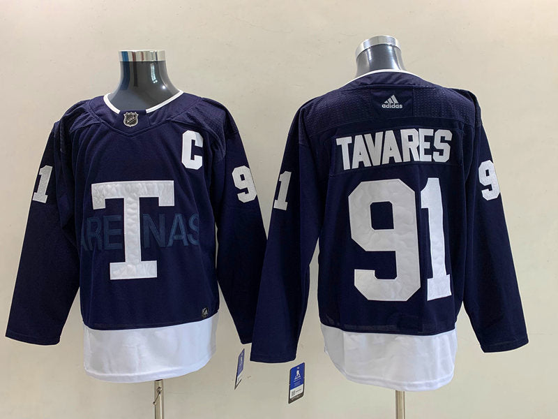 Men's Toronto Maple Leafs John Tavares #91 Blue Breakaway Player Game jersey
