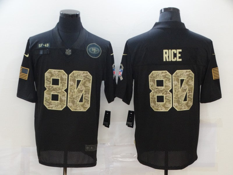 Men's San Francisco 49ers #80 Jerry Rice Black Player Game jersey