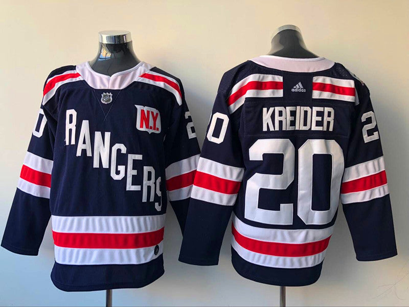 Men's New York Rangers Chris Kreider #20 Navy Player Game jersey