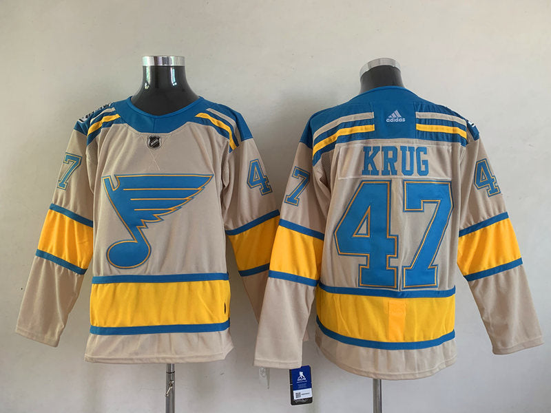 Men's St. Louis Blues Torey Krug #47 Cream Breakaway Player jersey