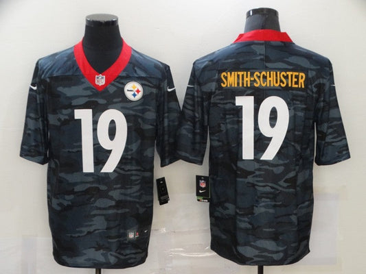 Men's Pittsburgh Steelers JuJu Smith-Schuster #19 Gray Camouflage Game jersey