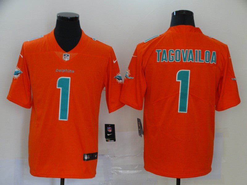 Men's Miami Dolphins Tua Tagovailoa #1 Orange Inverted Legend jersey