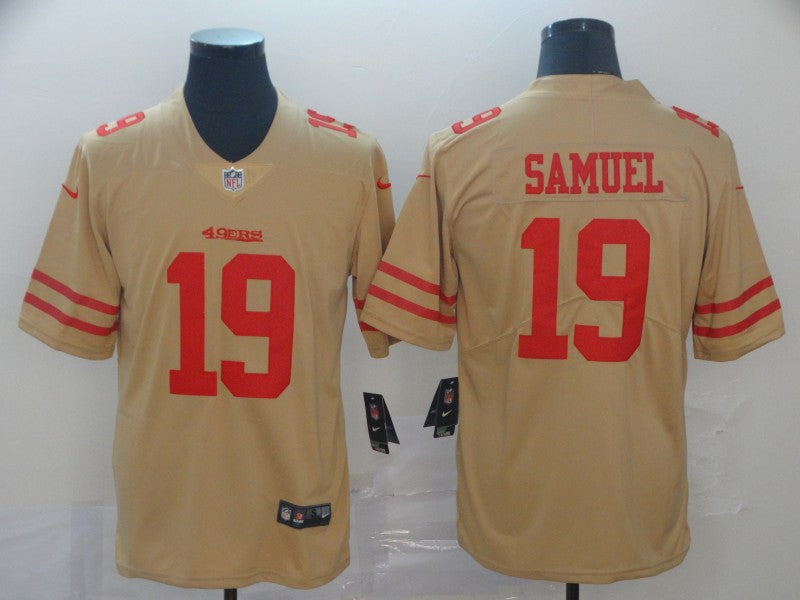 Men's San Francisco 49ers Deebo Samuel #19 Gold Inverted Legend jersey