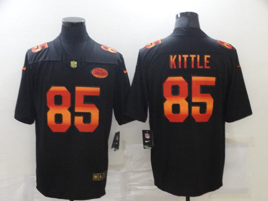 Men's San Francisco 49ers #85 George Kittle Black Game Player jersey