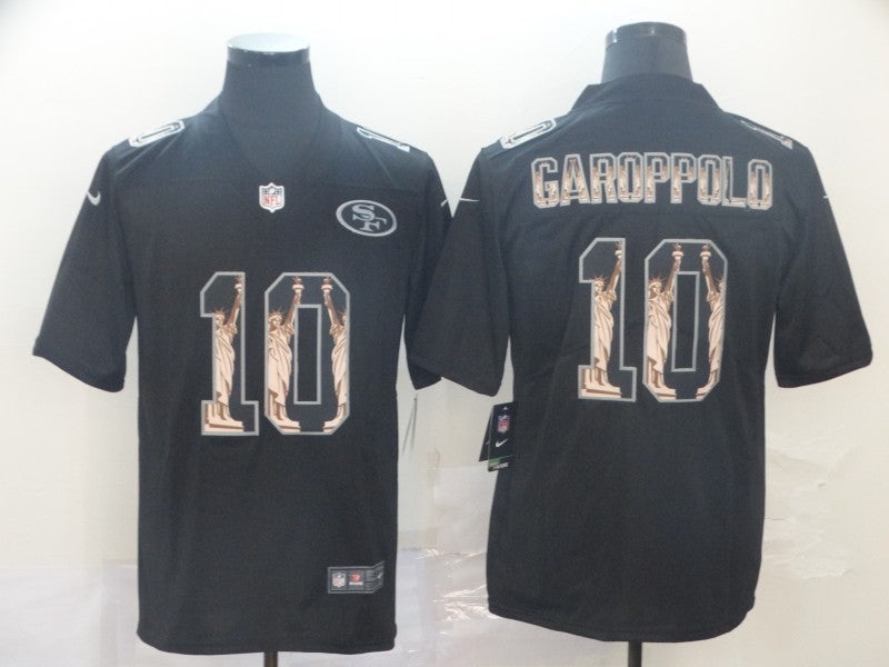 Men's San Francisco 49ers Jimmy Garoppolo #10 Black Alternate Game jersey