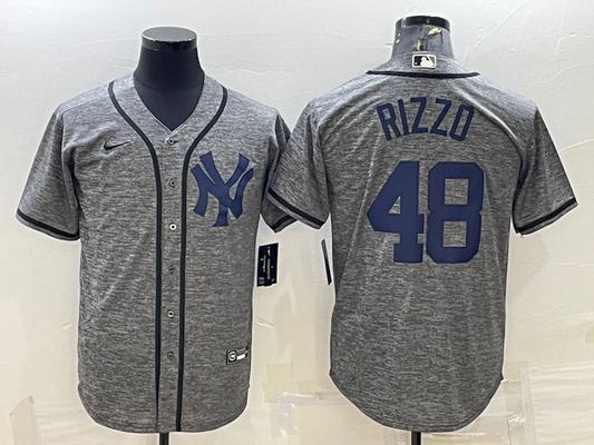 Men's New York Yankees Anthony Rizzo #48 Gray Replica Player jersey
