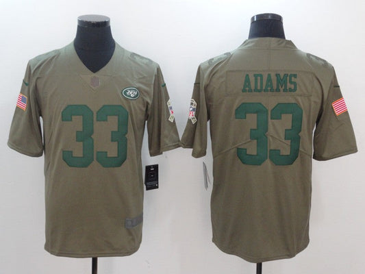 Men's New York Jets Jamal Adams #33 Brown Player Game jersey