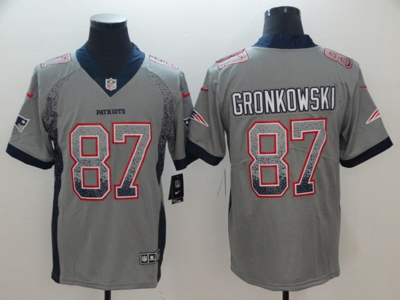 Men's New England Patriots Rob Gronkowski #87 Gray Game jersey