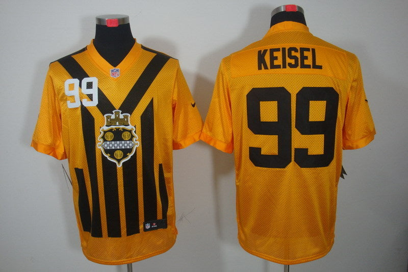 Men's Pittsburgh Steelers Brett Keisel #99 Gold Game jersey