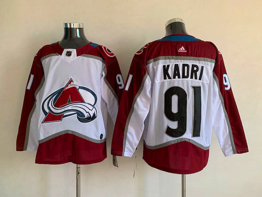 Men's Colorado Avalanche Nazem Kadri #91 White Home Breakaway Player jersey