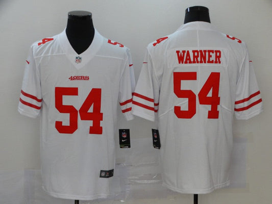 Men's San Francisco 49ers Fred Warner #54 White Game jersey