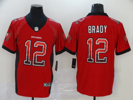 Men's Tampa Bay Buccaneers Tom Brady #12 Red Authentic Game jersey
