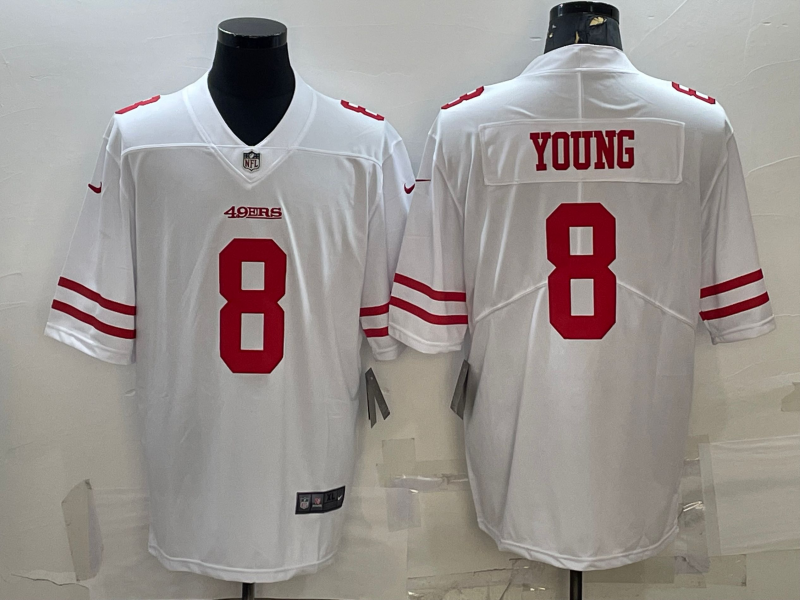 Men's San Francisco 49ers Steve Young #8 White Game jersey