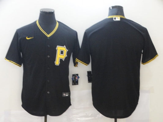 Men's Pittsburgh Pirates Black Replica Blank jersey