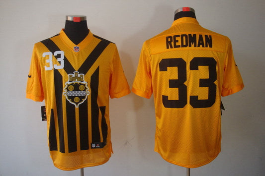 Men's Pittsburgh Steelers Isaac Redman #33 Gold Game jersey