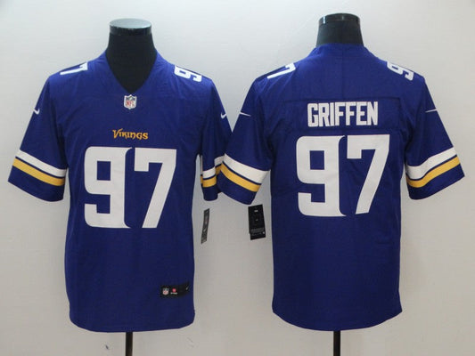 Men's Minnesota Vikings Everson Griffin #97 Purple Game jersey