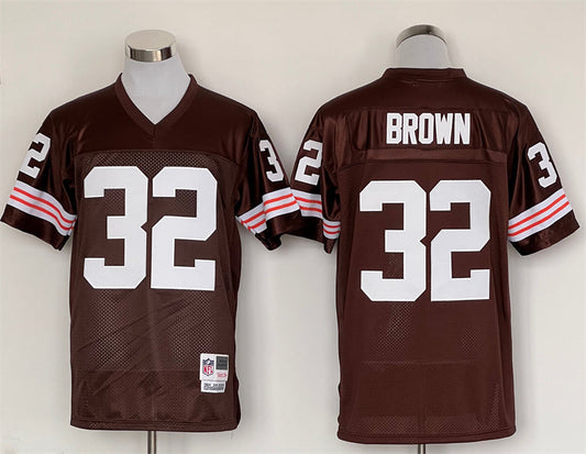 Men's Cleveland Browns Jim Brown Mitchell & Ness Brown Legacy Replica Player jersey