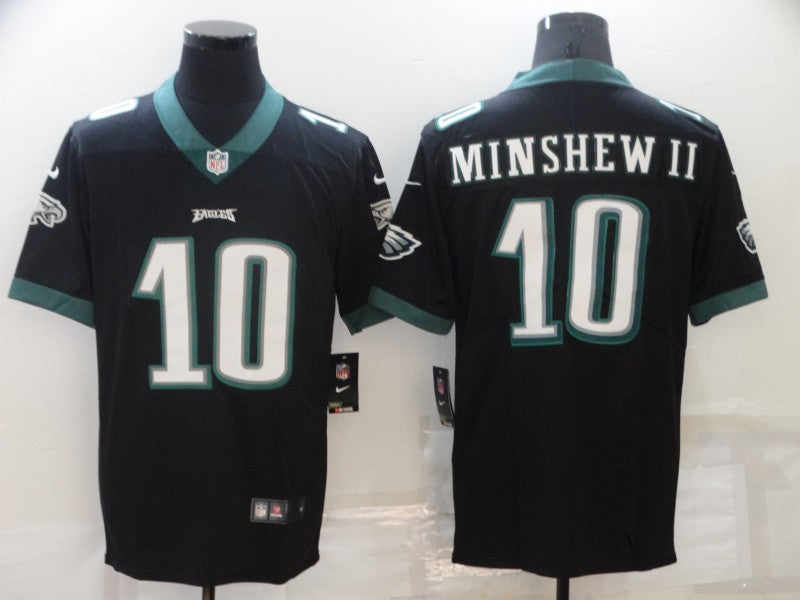 Men's Philadelphia Eagles Gardner Minshew II #10 Black Game jersey