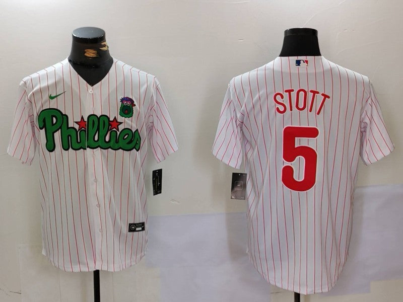 Men's Philadelphia Phillies Bryson Stott #5 White Limited Player jersey