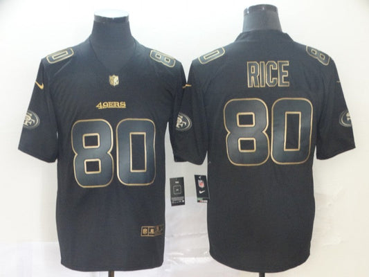 Men's San Francisco 49ers Jerry Rice #80 Black Alternate Game jersey