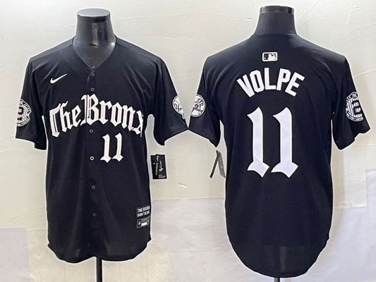 Men's New York Yankees Anthony Volpe #11 Black Alternate Limited Player Jersey