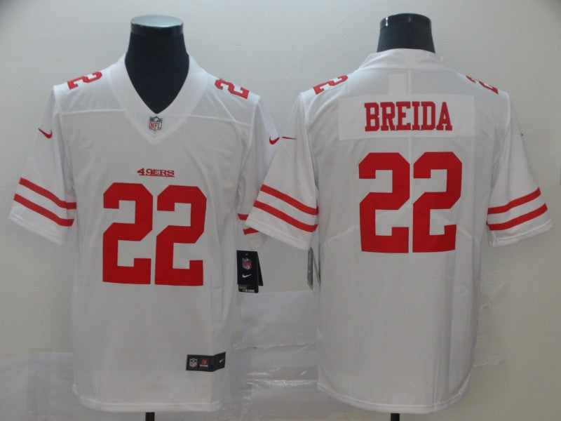 Men's San Francisco 49ers Matt Breida #22 White Game jersey