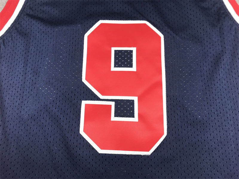 Men's Michael Jordan #9 Navy USA Dream Team Olympics Jersey