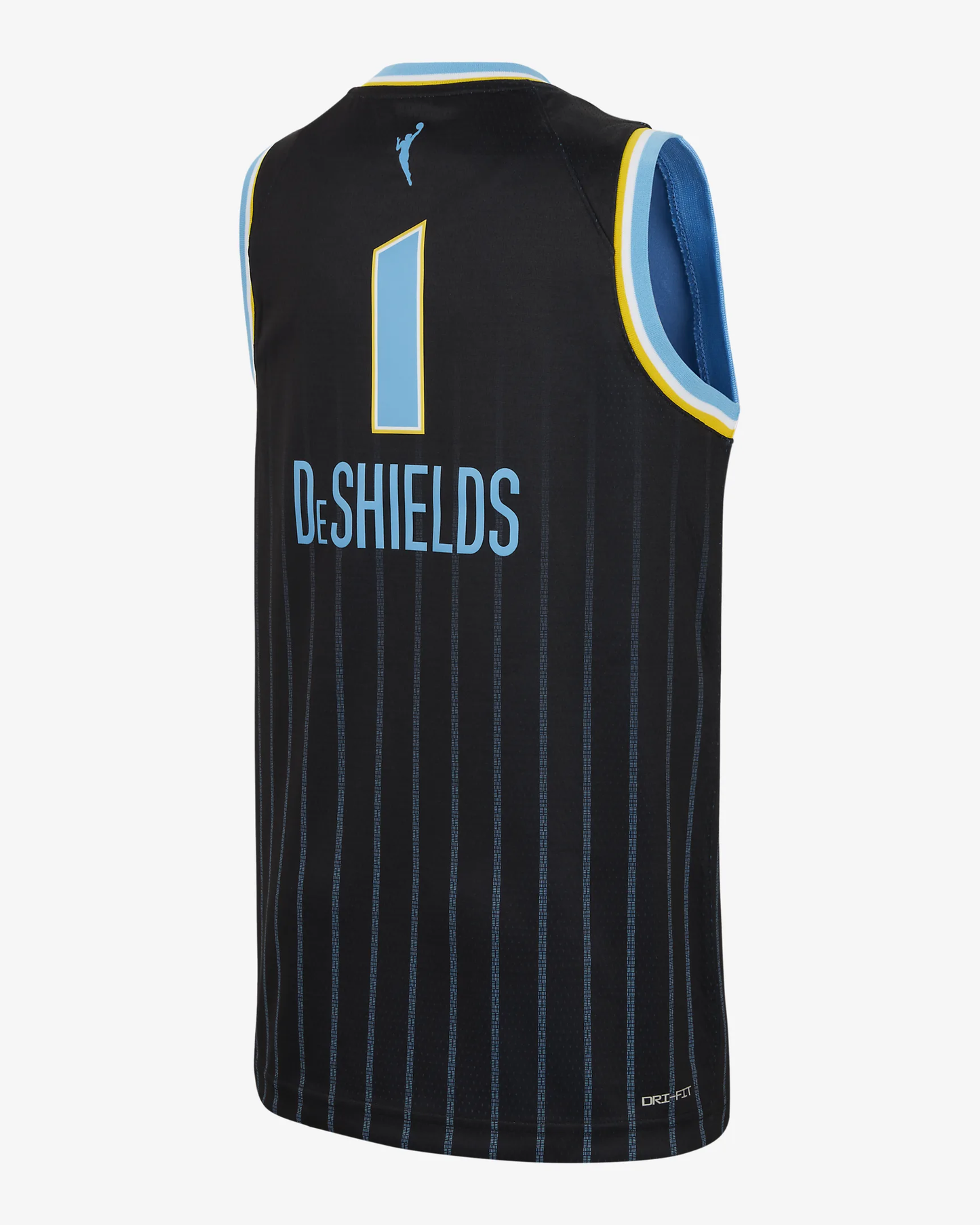 Men's Chicago Sky Diamond DeShields #1 Black Player Jersey