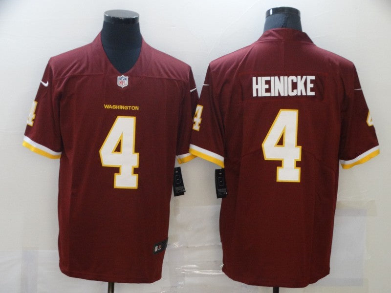 Men's Washington Commanders Taylor Heinicke #4 Red Game jersey