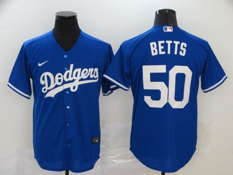 Men's Los Angeles Dodgers Mookie Betts #50 Blue Replica Baseball jersey