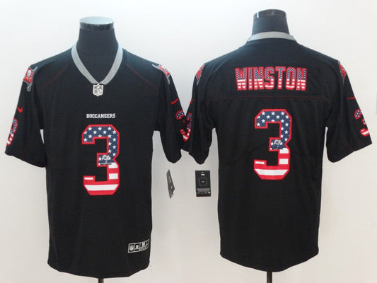 Men's Tampa Bay Buccaneers Jameis Winston #3 Black Alternate Game jersey