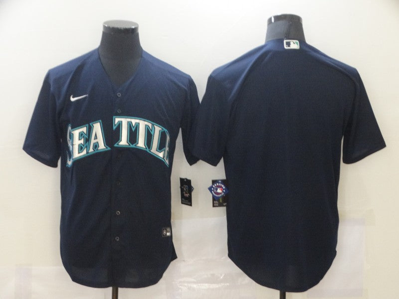 Men's Seattle Mariners Navy Alternate Replica Blank jersey