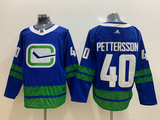 Men's Vancouver Canucks Elias Pettersson #40 Royal Breakaway Player jersey