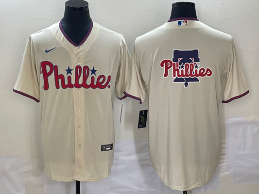 Men's Philadelphia Phillies Beige Replica Team jersey