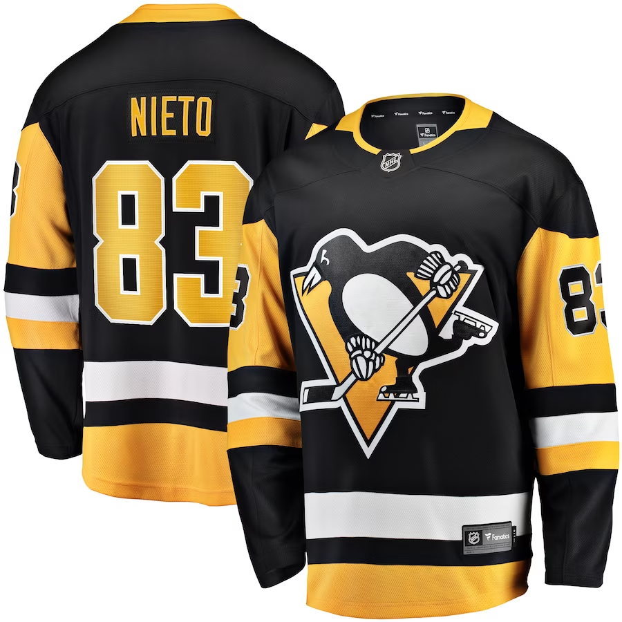 Men's Pittsburgh Penguins Matt Nieto #83 Black Player Game jersey
