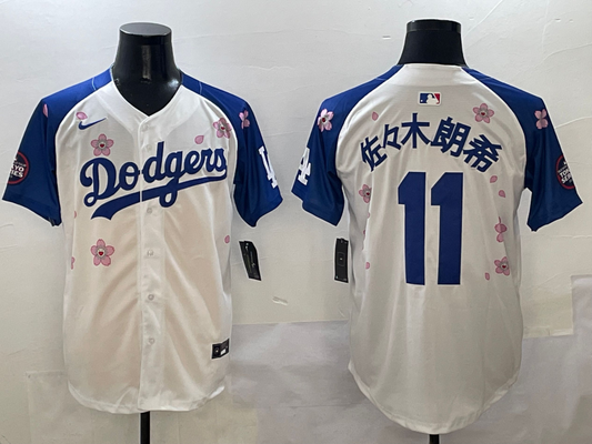 Men's Los Angeles Dodgers Roki Sasaki #11 White Team Game Jersey