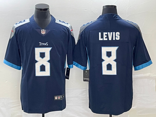Men's Tennessee Titans Will Levis #8 Navy Game jersey