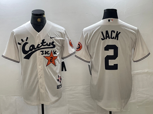 Men's Houston Astros #2 White Limited Player jersey Joint Edition
