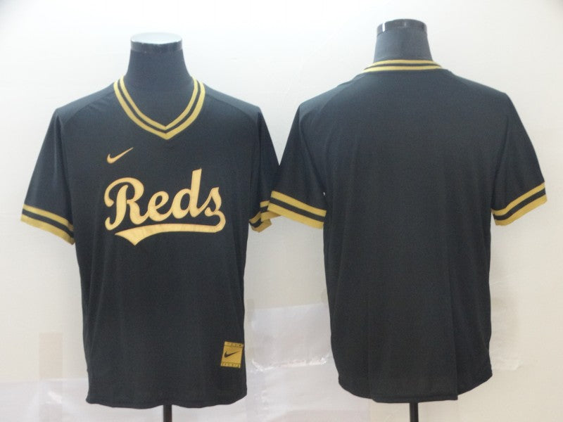Men's Cincinnati Reds Black Replica Blank jersey