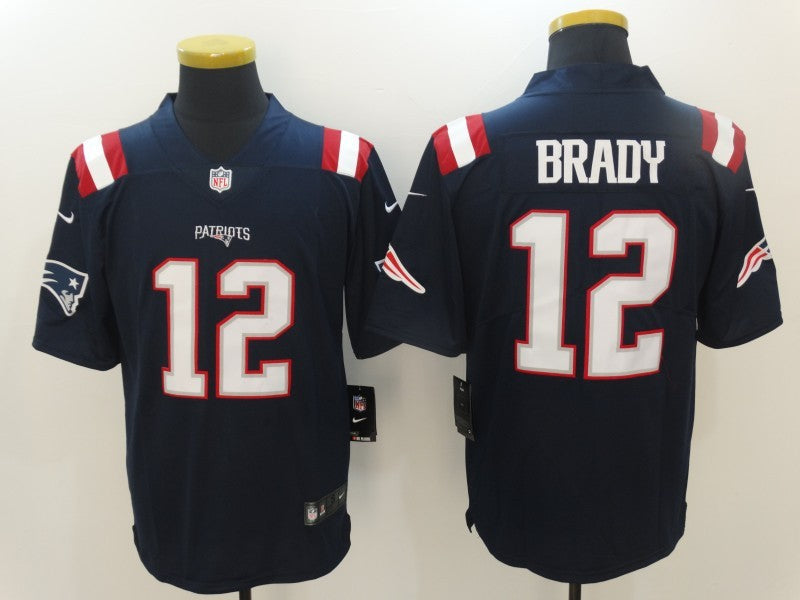 Men's New England Patriots Tom Brady #12 Navy Game jersey