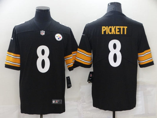Men's Pittsburgh Steelers Kenny Pickett #8 Black Game jersey