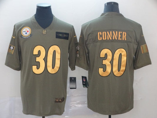Men's Pittsburgh Steelers James Conner #30 Brown Game Player jersey